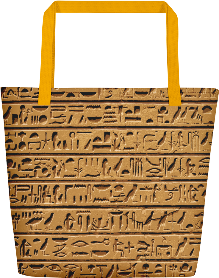 Egyptian Hieroglyphics Beach Bag - Bag (1000x1000), Png Download
