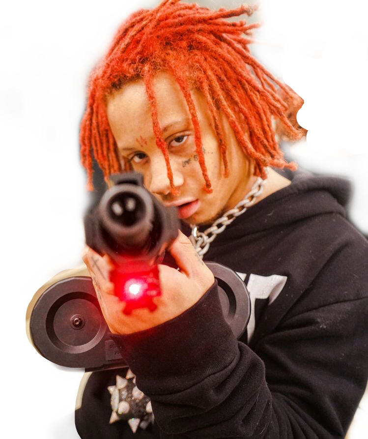 Trippie Redd With Gun (749x893), Png Download