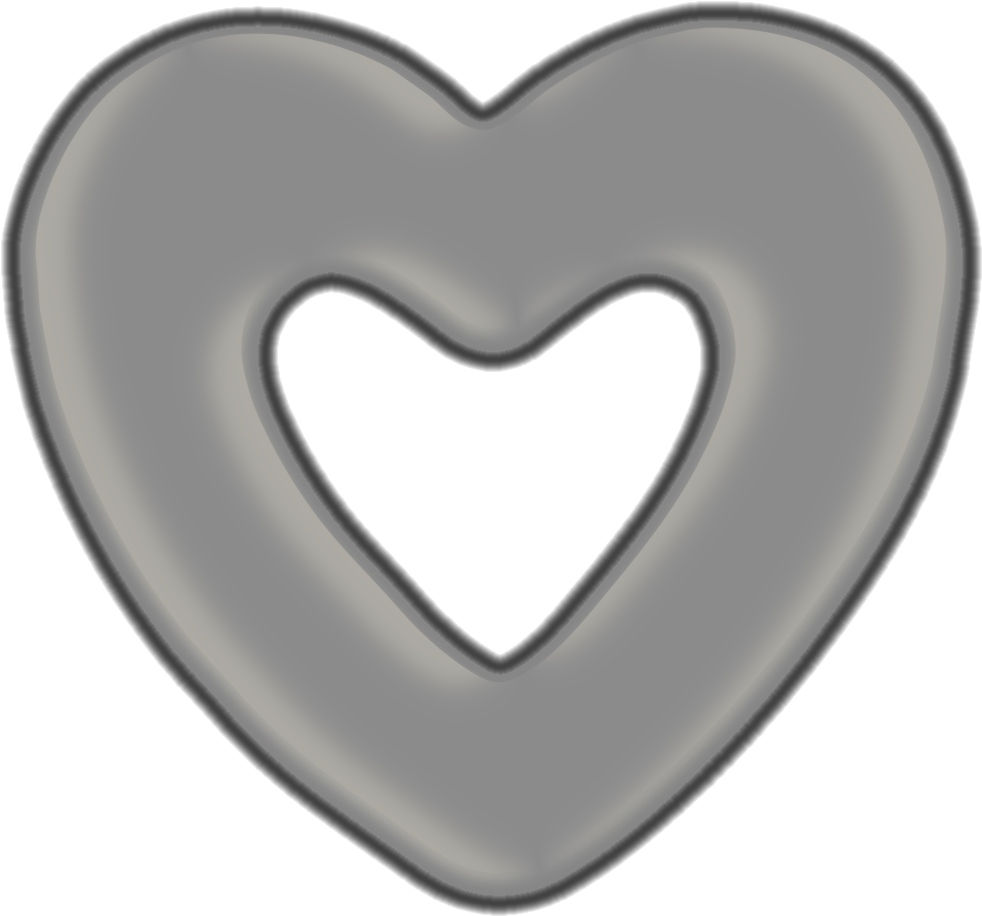Gri Kalp Resmi - Gri Kalp Png (1000x1000), Png Download