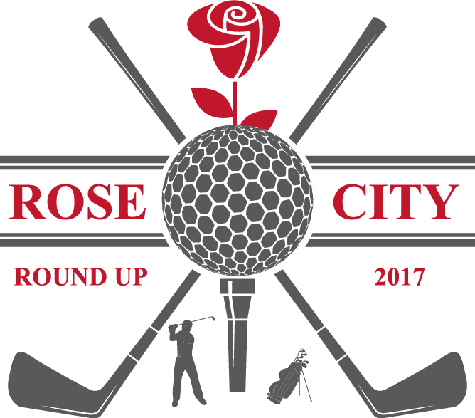 Rose City Round Up Golf Tournament - Golf Club And Ball Silhouette (668x587), Png Download