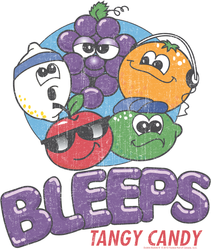 Dubble Bubble Bleeps Men's Slim Fit T-shirt - Bleeps Candy (880x1152), Png Download
