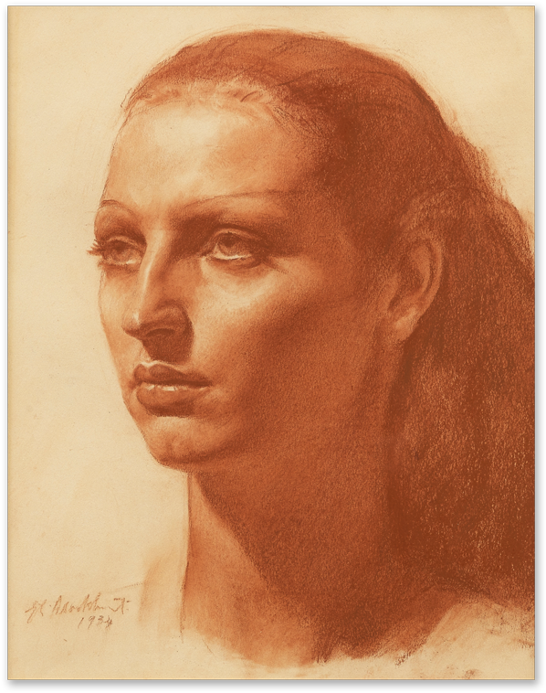Dorinda, 1934 Chalk Drawings, Chalk Pastels, Art And - Dorette Brockhurst (800x800), Png Download