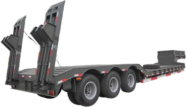 Transport Machinery 3 Axles Lowbed Semi Trailer - Trailer (700x700), Png Download