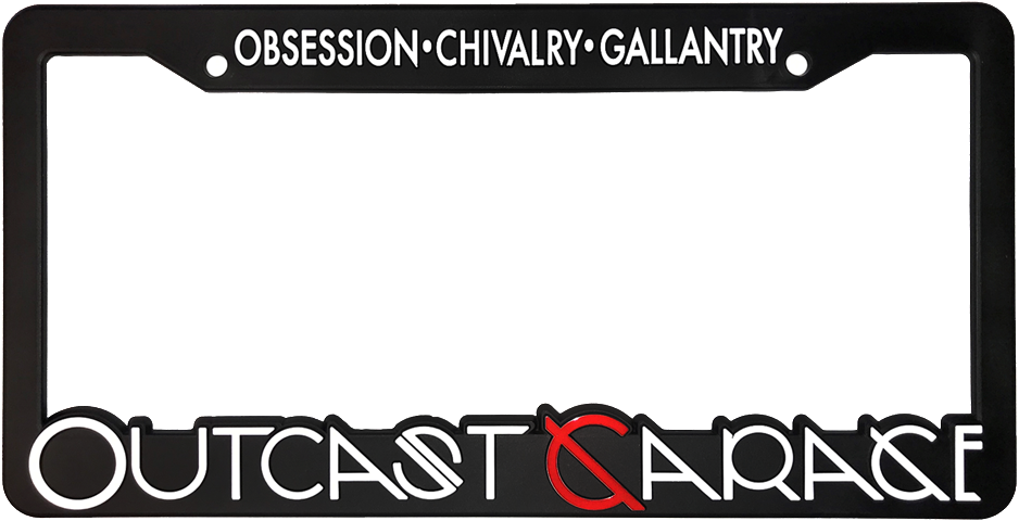 Outcast Garage License Plate Frame - Work License Plate Frame (1024x715), Png Download