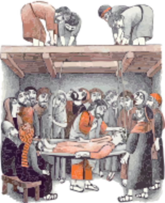 Jesus And Sick Man - Visual Arts (529x648), Png Download