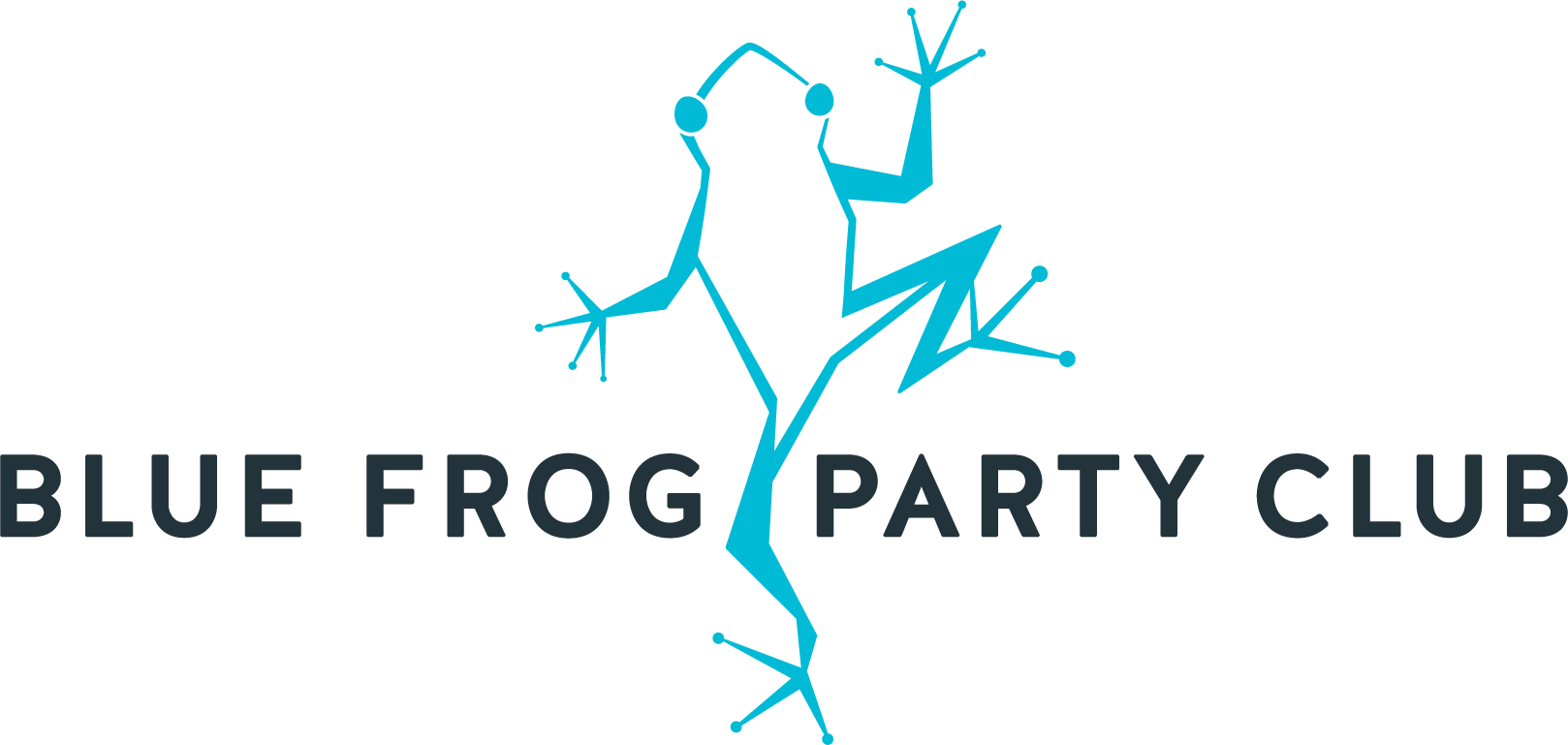 Blue Frog Party (1618x769), Png Download