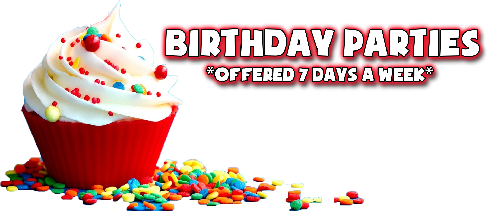 Party Info - Happy Birthday Cupcake Birthday Card Quantity(25) (1875x811), Png Download