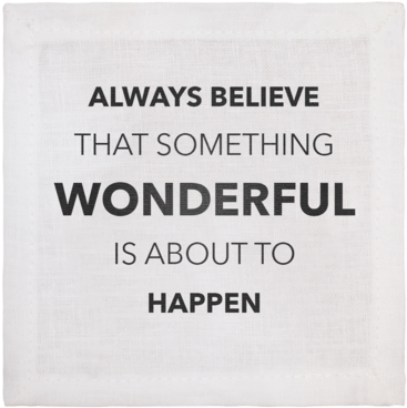 Boxed Set Of 4 Cocktail Napkins- Believe Something - Label (800x1067), Png Download