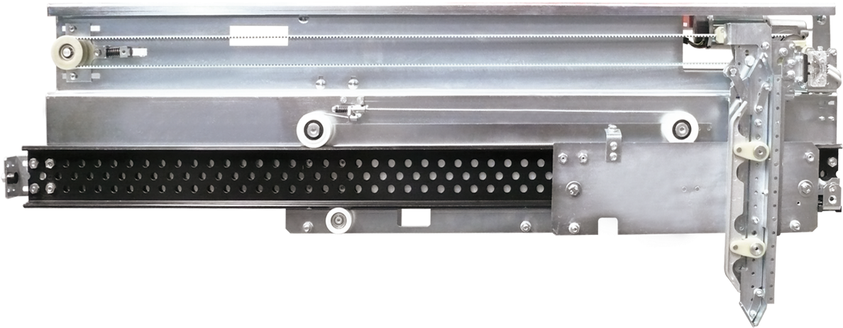 The Exclusive And Patented Rail Allows The Sliding - Elevator Door Operator Igv (1200x475), Png Download