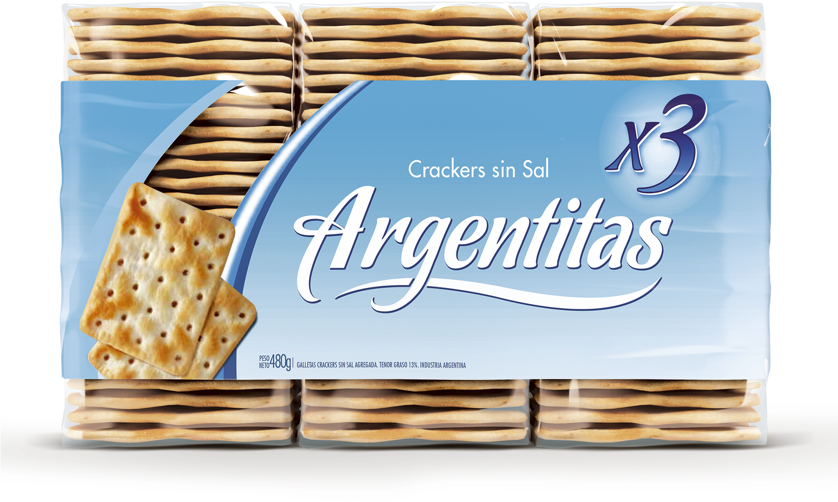 Crackers De Agua Sin Sal - Galletitas Argentitas Sin Sal (1653x1102), Png Download