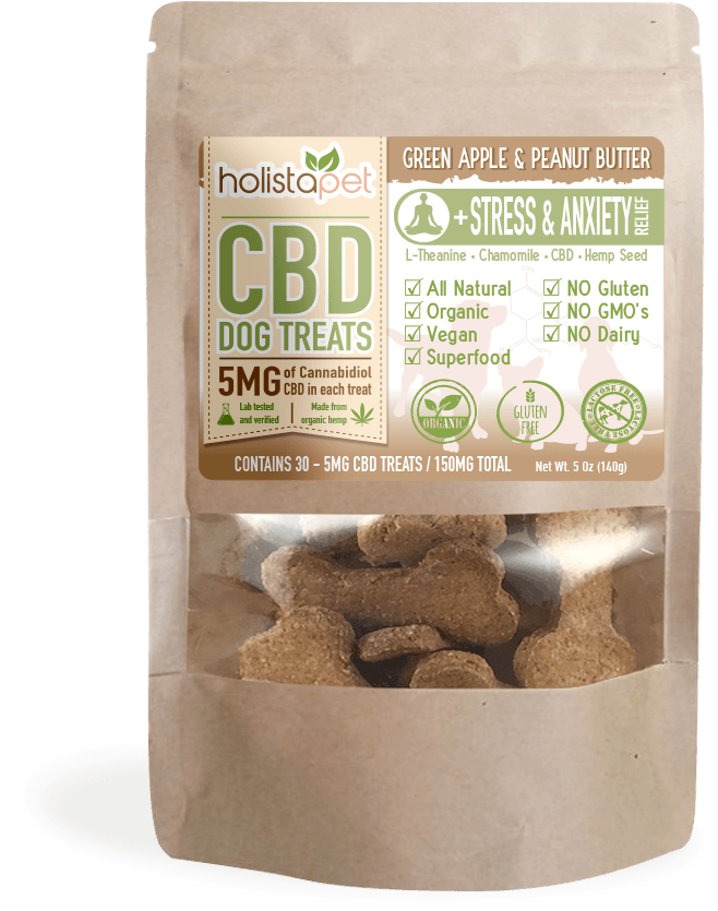 Holistapet Cbd Dog Treats Stress Anxiety Relief - Cbd Dog Treats (845x845), Png Download