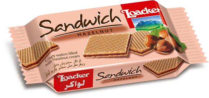 Loacker Sandwich Hazelnut 25g (800x800), Png Download