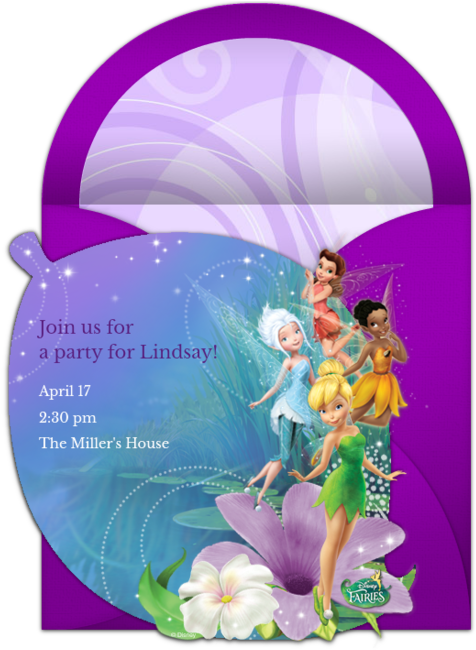 Disney Fairies Online Invitation - Tinker Bell (650x650), Png Download