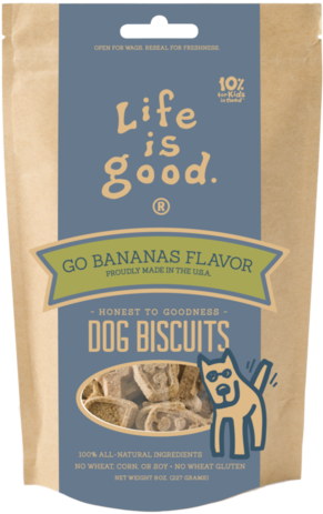 Go Bananas Dog Biscuits - Life Is Good (570x570), Png Download