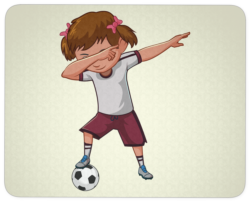 Soccer Girl Mouse Pad, Dabbing Soccer Lover Gifts - Soccer Kick (1024x1024), Png Download