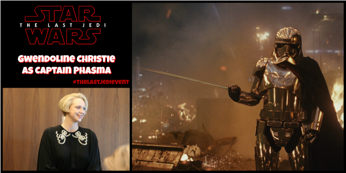 Gwendoline Christie Plays Captain Phasma In The Last - Star Wars: The Last Jedi (1100x550), Png Download