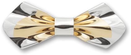 Prince In Gold Silver Bow Tie - Body Jewelry (595x595), Png Download
