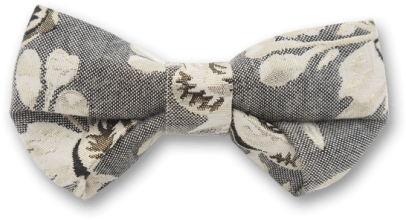 Folding In Silver Bow Tie - Paisley (595x595), Png Download