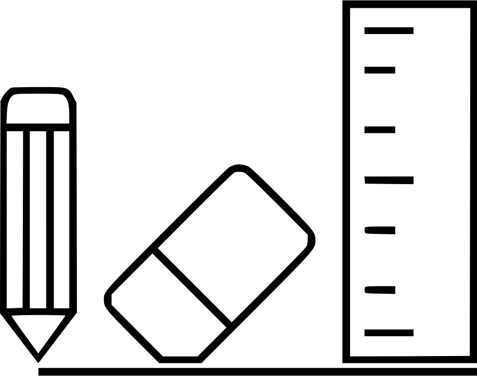 Pencil Eraser Ruler Comments (980x772), Png Download