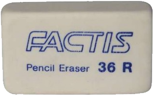 Eraser Png - Goma Blanca Factis 36r De Caucho Caja Con 36 Piezas (483x704), Png Download