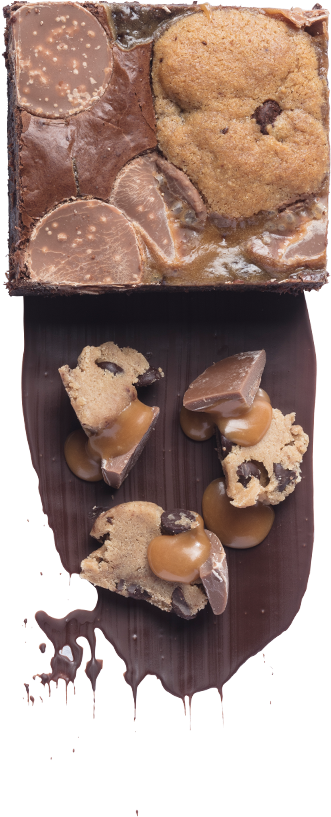 Caramel Cookie Dough Brownie (556x1024), Png Download
