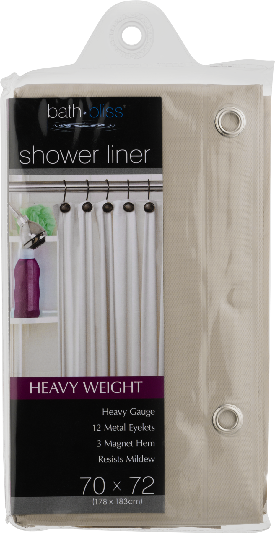 Bath Bliss Clear Shower Liner, 72 X 72 Inches, 183 (1800x1800), Png Download