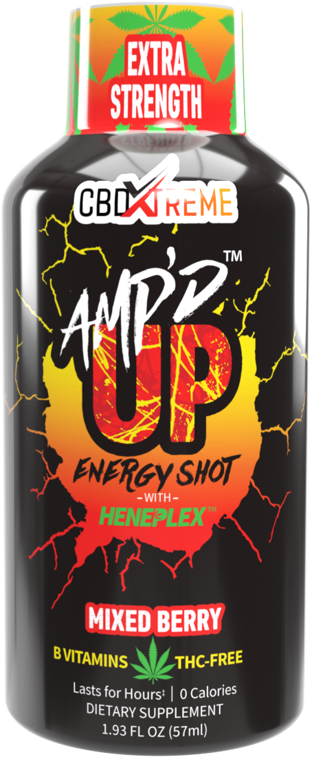 Amp'd Up™ Energy Shot- 12pk - Cbd Shots Nano 59ml (natuurlijke Energie Drank) (1200x1200), Png Download