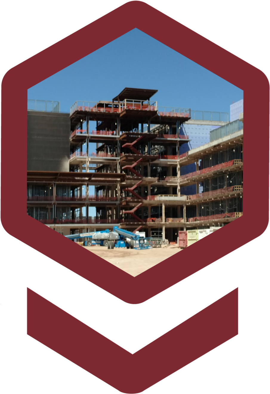 Construction Hexagon With Arrow - Construction (1000x1418), Png Download