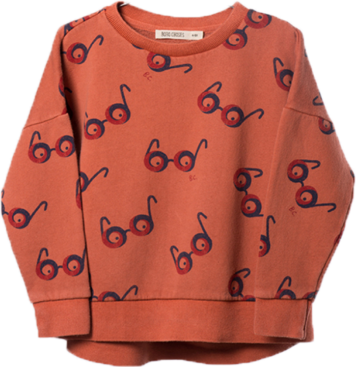 Bobo Choses Sweatshirt Impossible Glasses - Bobo Choses Impossible Glasses Sweater - Orange Rust (960x720), Png Download