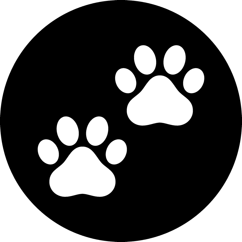 Paw Prints Seal Rubber Stamp (800x800), Png Download