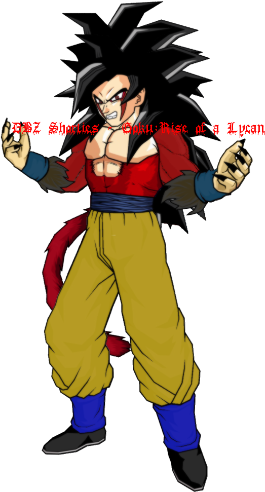 This Is The Story Of Goku's Horrible Transformation - Ssj4 (597x1011), Png Download