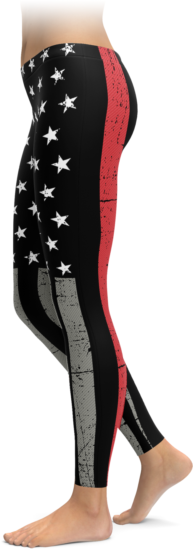 Thin Red Line Leggings - Leggings (1692x2048), Png Download