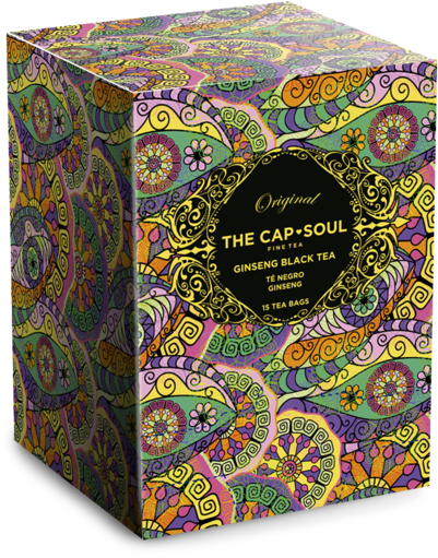 Ginseng Black Tea Pyramids - Capsoul Schwarztee Oriental 100g (530x610), Png Download