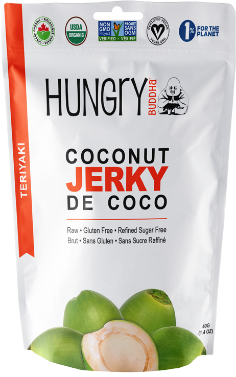 Hungry Buddha Coconut Jerky Teriyaki (800x800), Png Download
