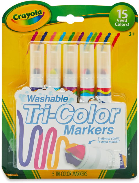 Washable Tri-color Markers - Washable Tri Color Markers (700x700), Png Download