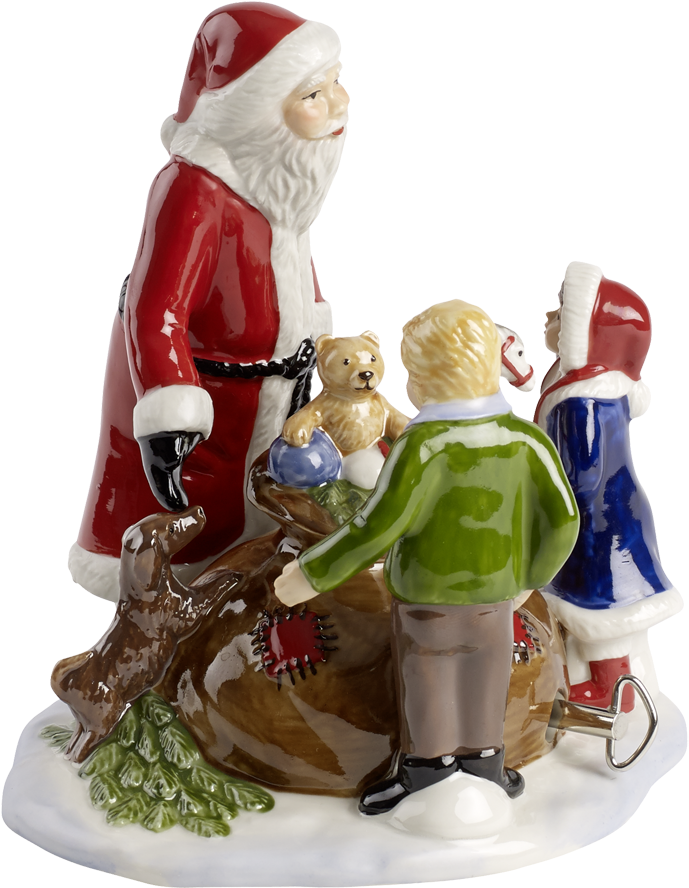 Santa With Children (1000x1000), Png Download