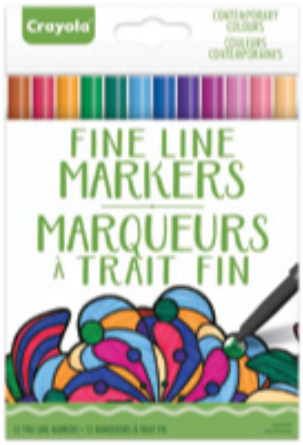 Crayola® Fine Line Markers Fine Tip Contemporary Colours - Crayola Fine Line Contemporary Colours Markers Multi (850x850), Png Download