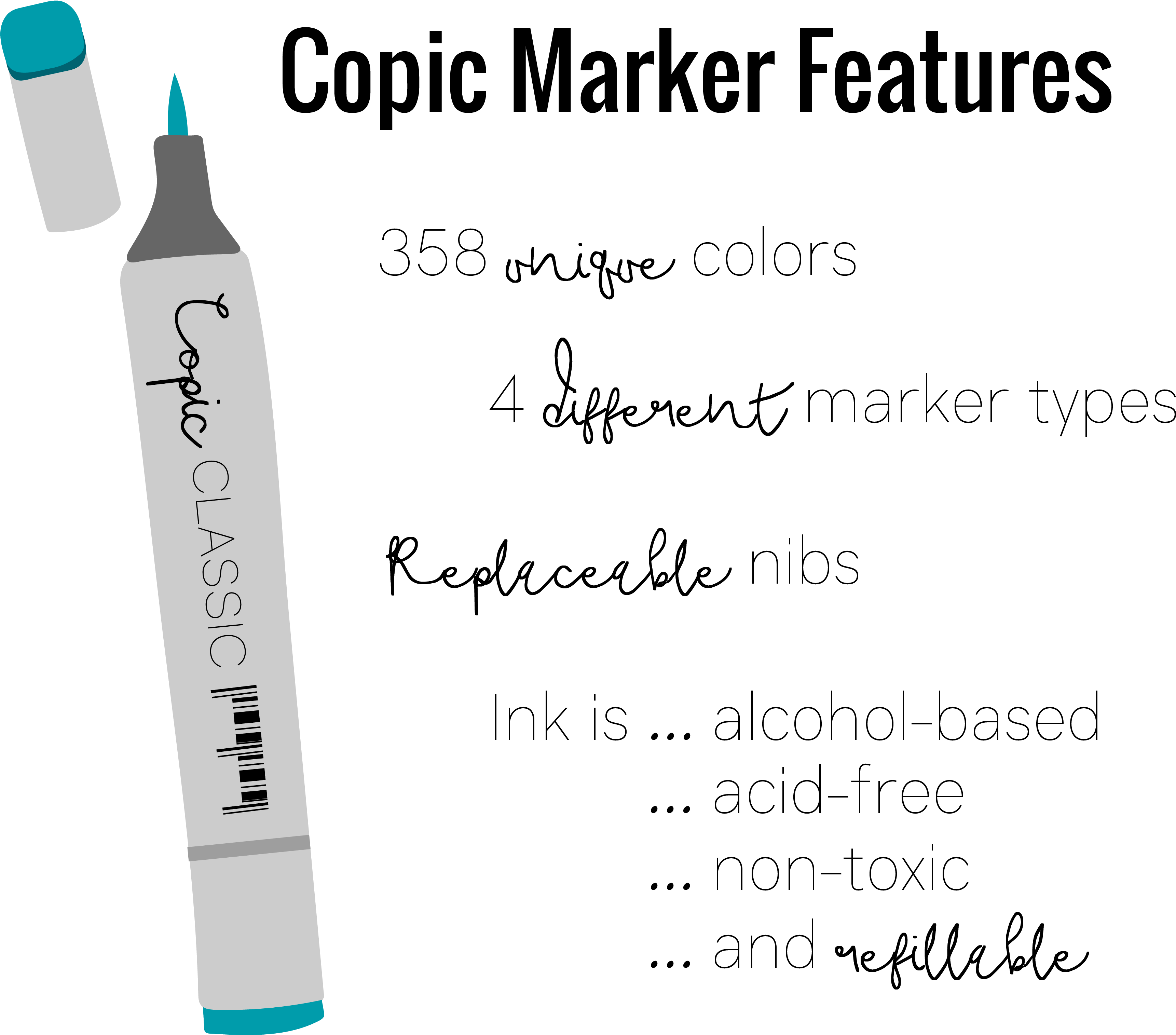 Markers Clipart Broad (3703x3172), Png Download