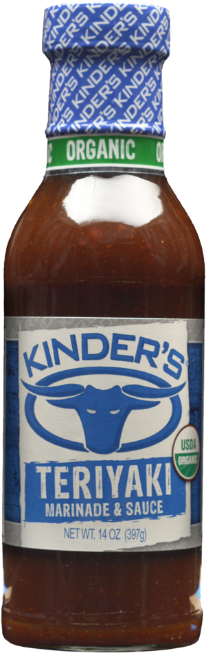 Organic Teriyaki Marinade & Sauce - Kinders Marinade & Sauce, Organic, Teriyaki - 14 (400x1024), Png Download