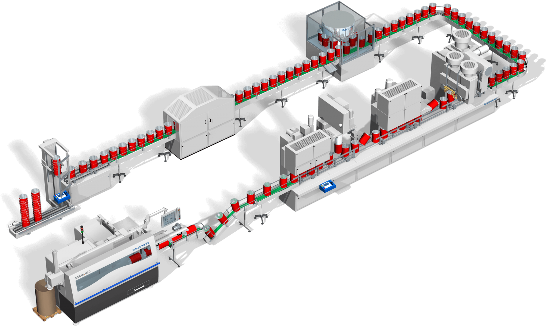 Assembly Line For Pail - Diagram (2000x1198), Png Download