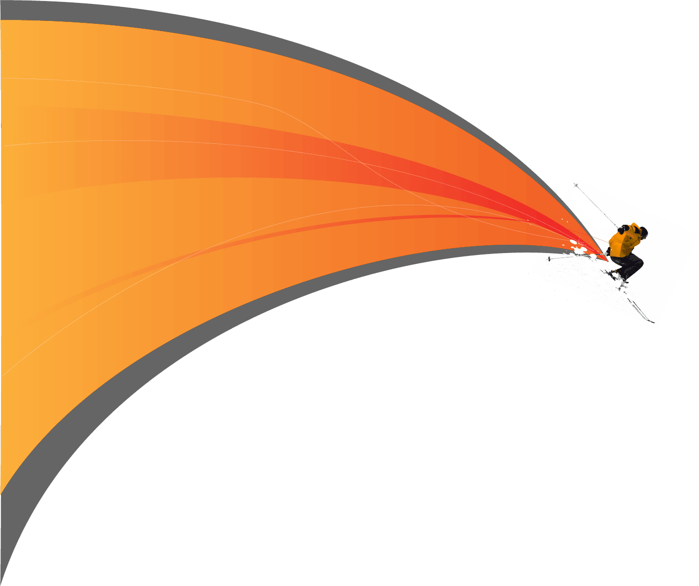Swoosh Skier Trees - Swoosh (1434x1202), Png Download