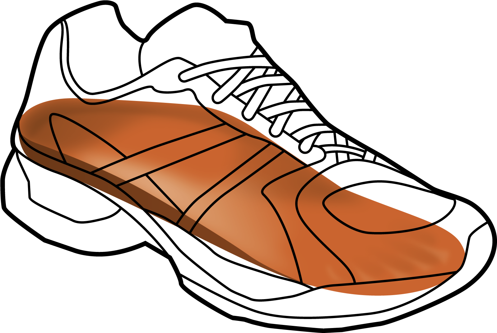 Youth Running Shoe Black Outline - Description (1684x1071), Png Download