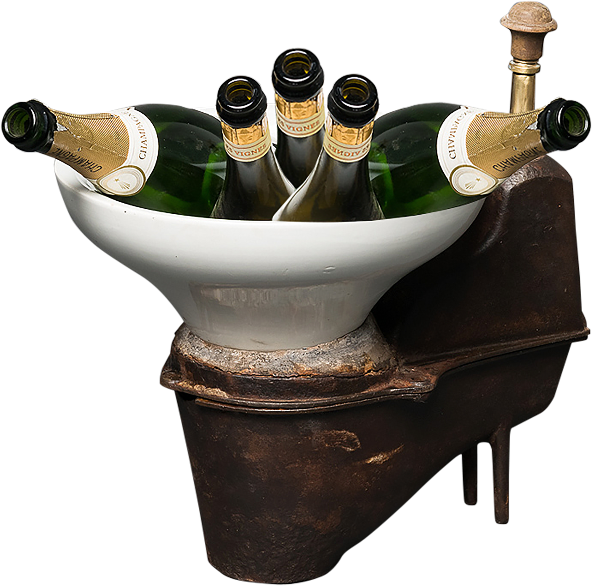 French Paris Champagne Bucket - Bucket (2000x2000), Png Download
