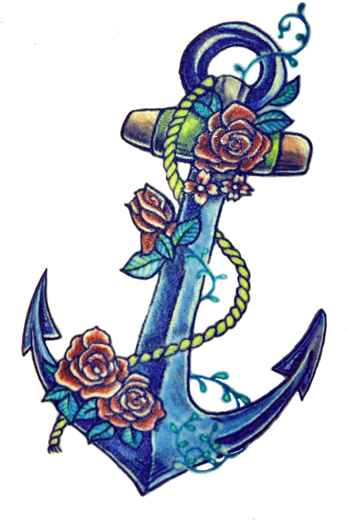 Tattoo Ancora Png - Old School Anchor Tattoo (533x783), Png Download