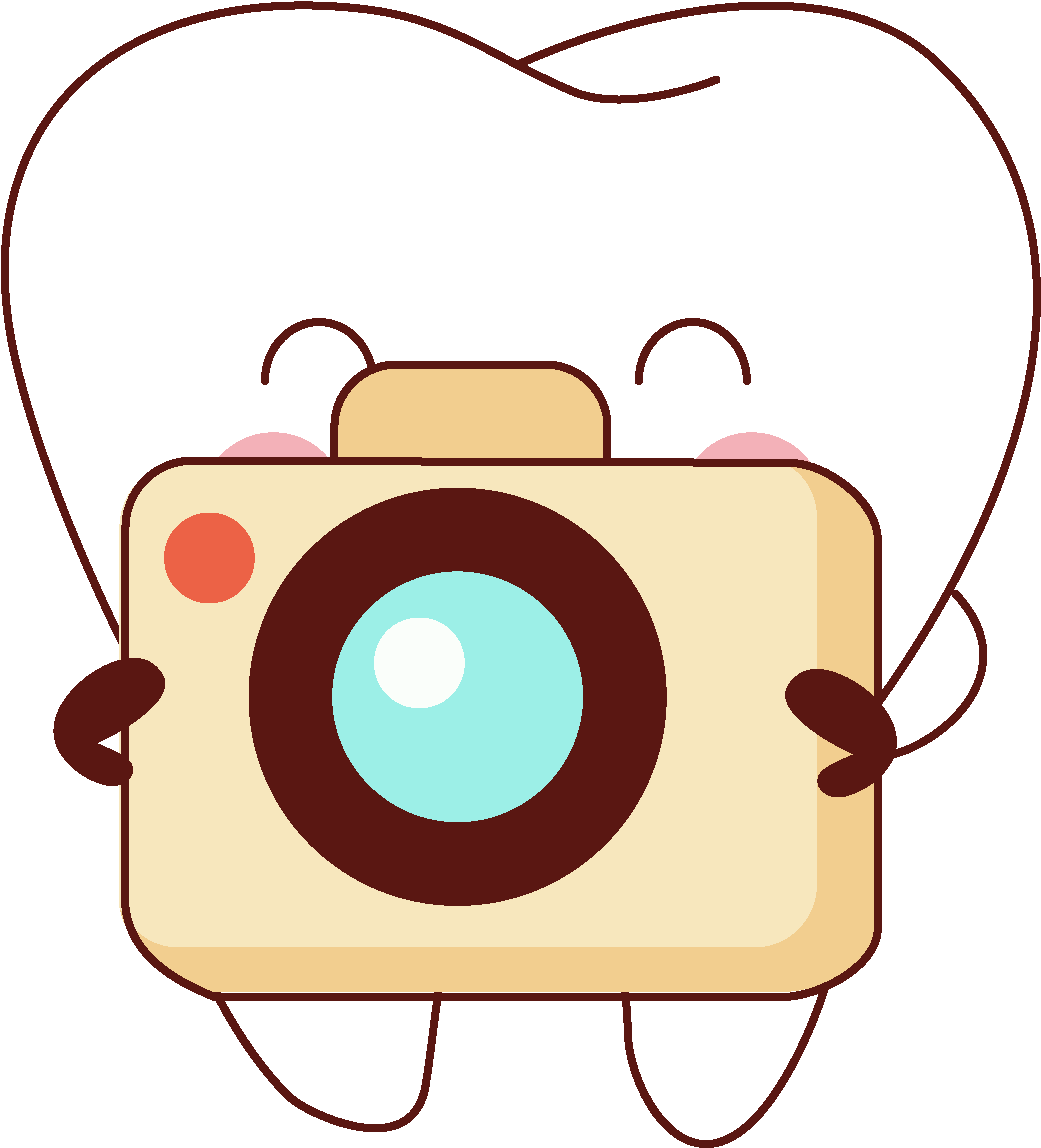 Cartoon Camera Tooth Element - Comics (1772x1378), Png Download