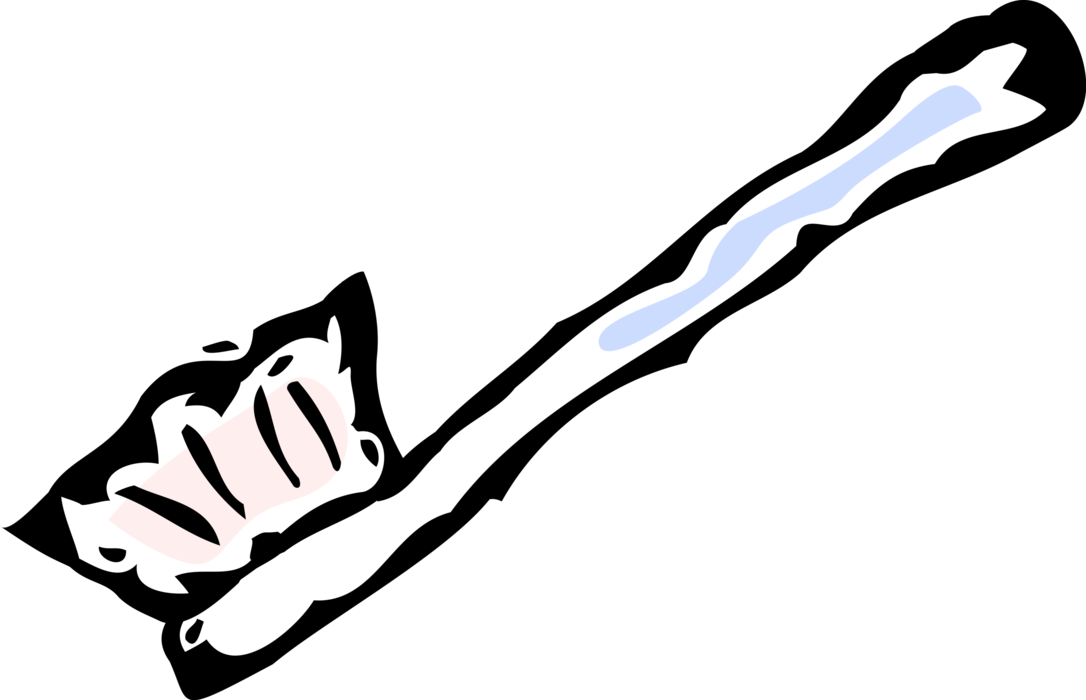 Vector Illustration Of Oral Hygiene Toothbrush For - Hand (1086x700), Png Download