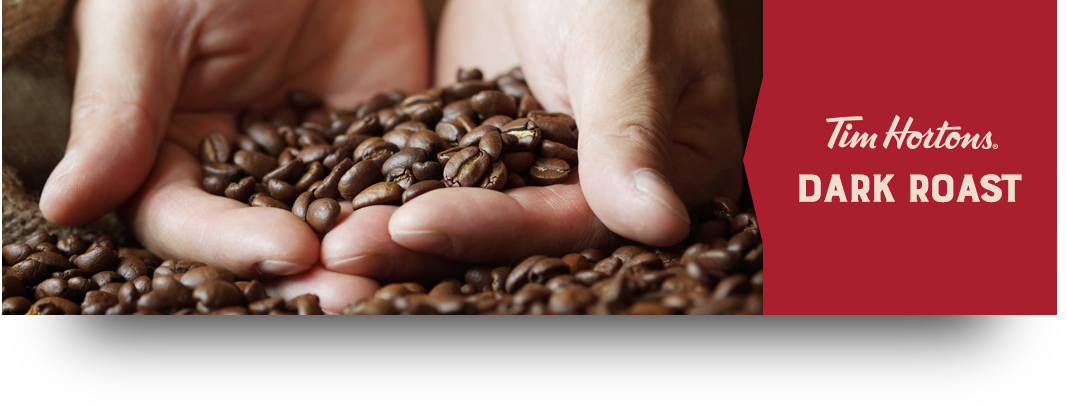 Tim Hortons® Dark Roast - Tim Horton's 100% Arabica Medium Roast Original Blend (1067x408), Png Download