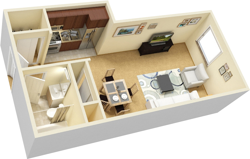 Studio B - Queen Anne's Gate Apartments (880x577), Png Download