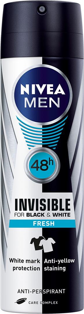 Nivea Deodorant Invisible For Black White (1010x1180), Png Download
