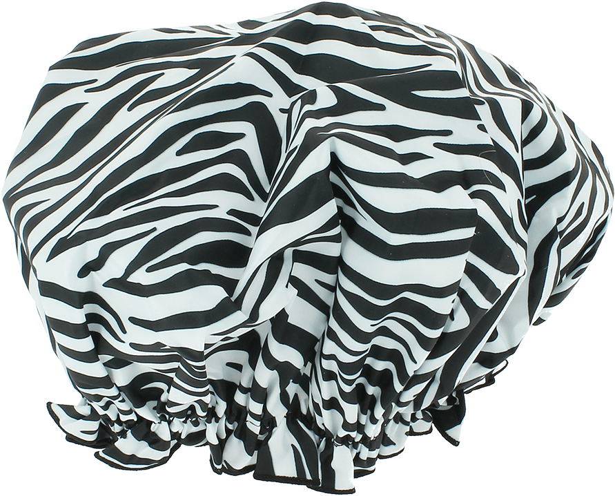 Hydrea London Eco Friendly Shower Cap - Zebra (1200x1200), Png Download